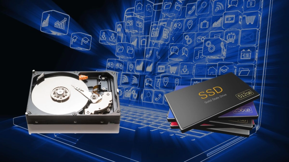 So sánh kích thước SSD và HDD